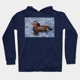 Mandarin duck on the River Wansbeck Hoodie